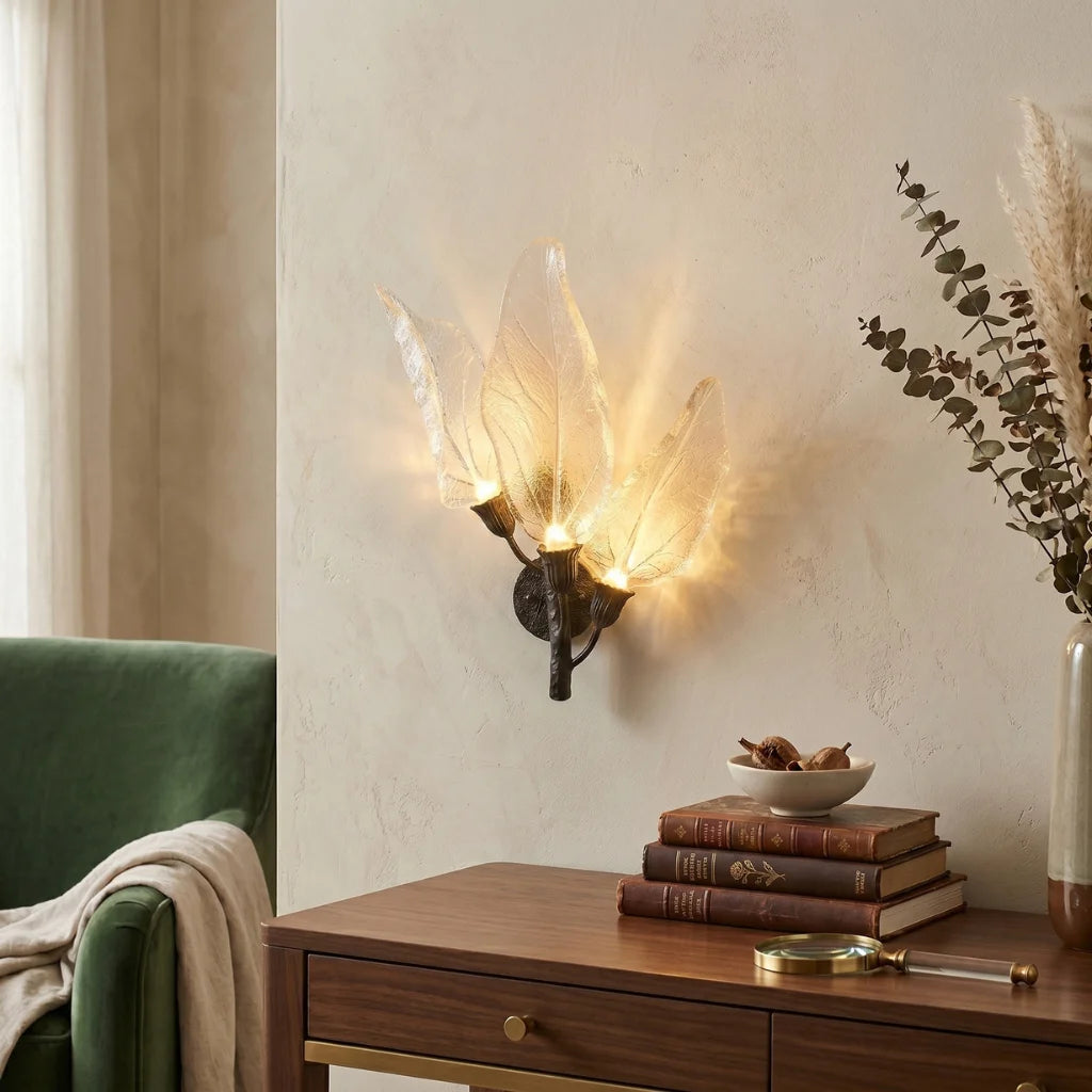 Leaf Acrylic LED Wall Sconce for Bedroom & Hallway