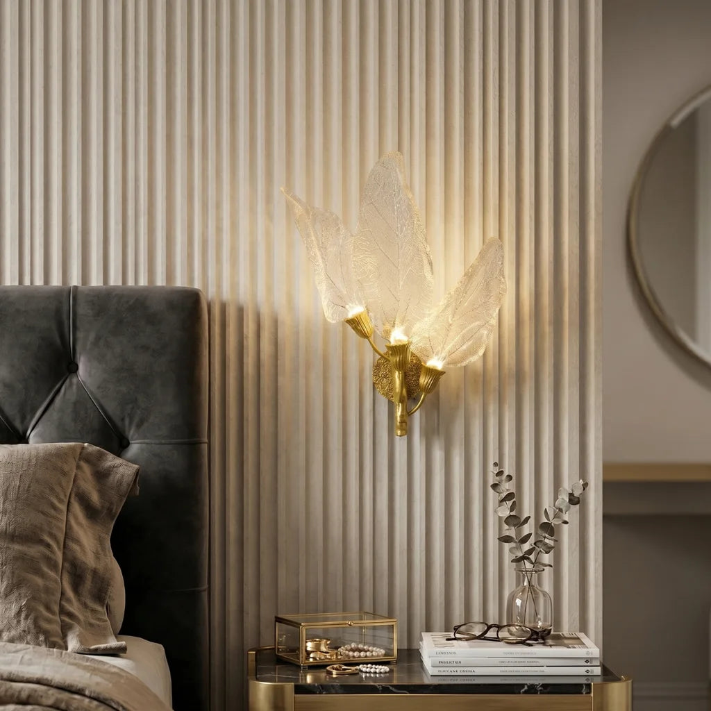 Leaf Acrylic LED Wall Sconce for Bedroom & Hallway