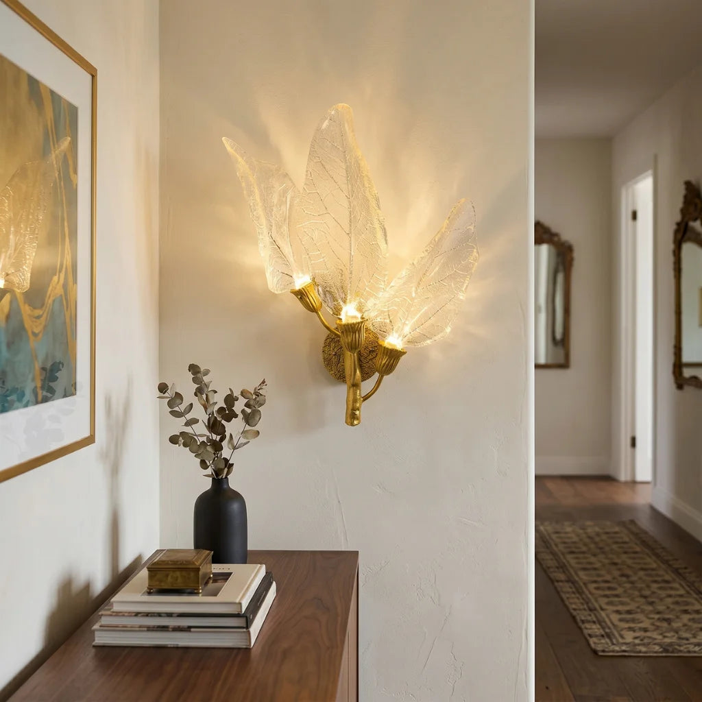 Leaf Acrylic LED Wall Sconce for Bedroom & Hallway