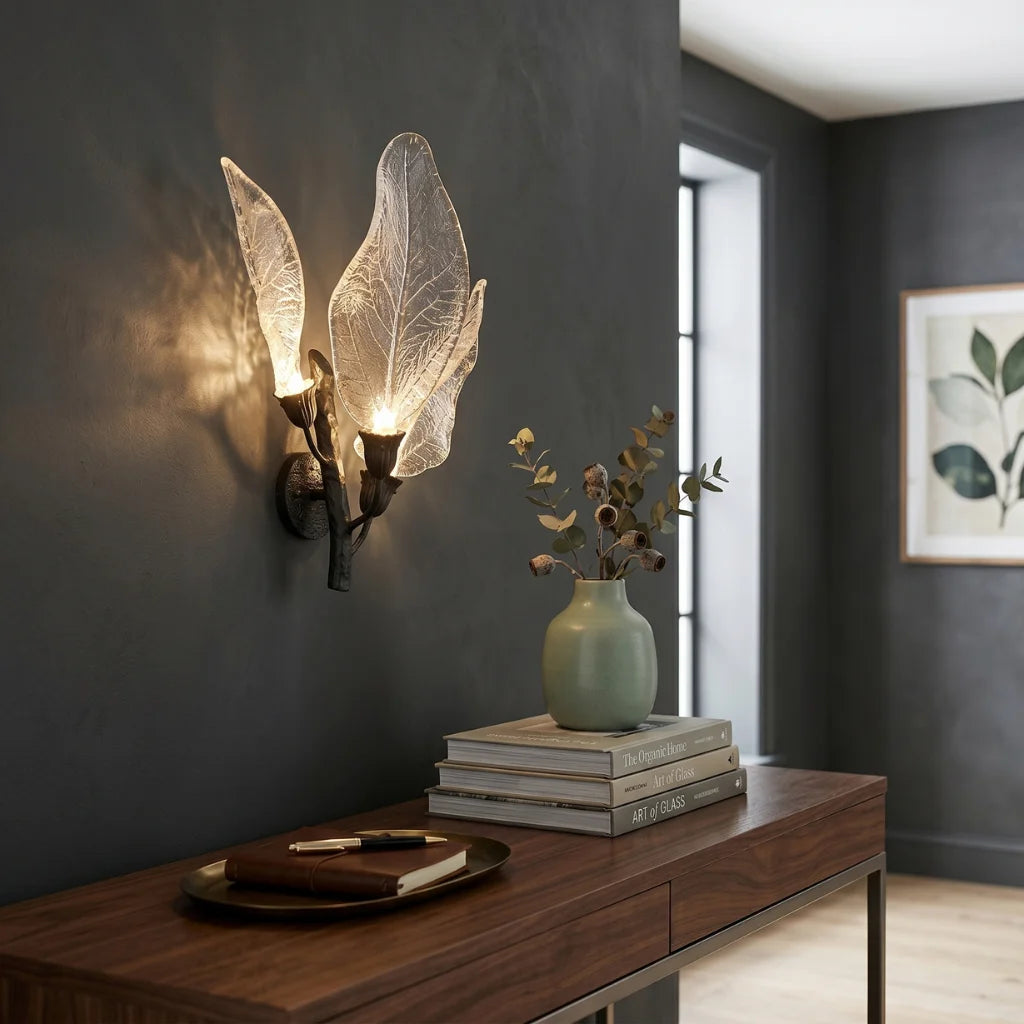 Leaf Acrylic LED Wall Sconce for Bedroom & Hallway