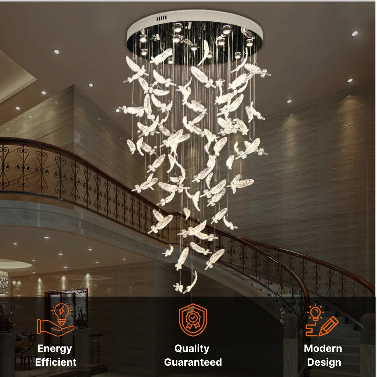 Melodic Staircase Chandelier