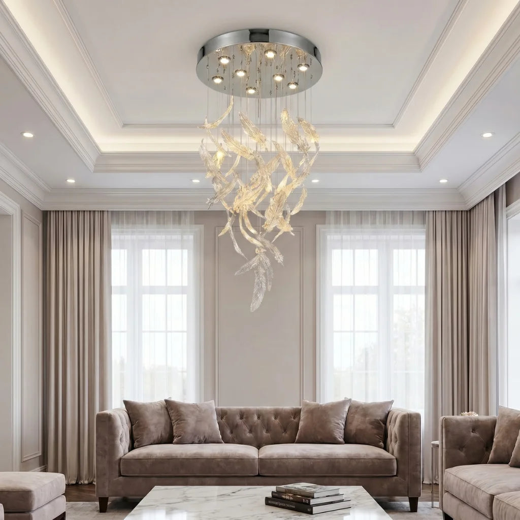 YOOGEE statement chandelier for dining room and foyer lighting
