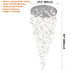 Luxury ceiling chandelier for upscale American home interiors