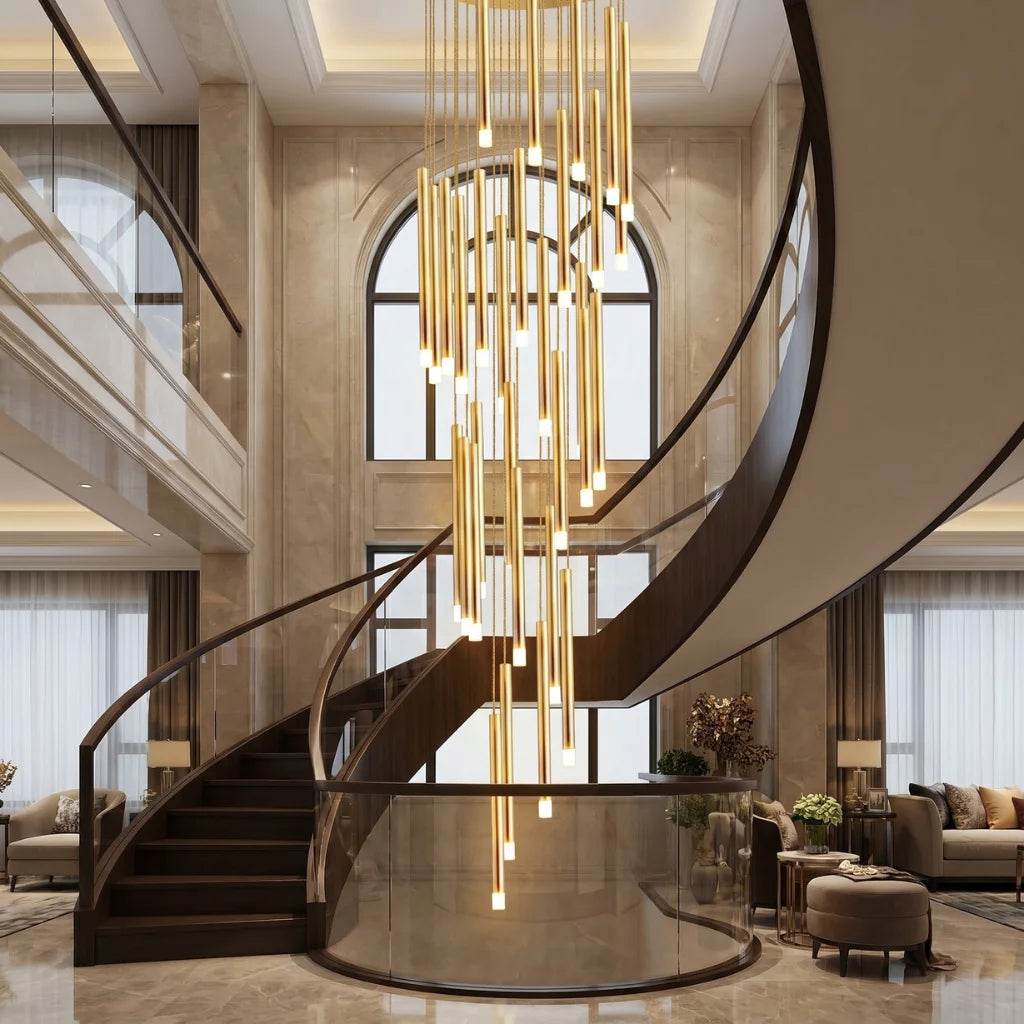 Modern chandelier light fixture for elegant living room decor