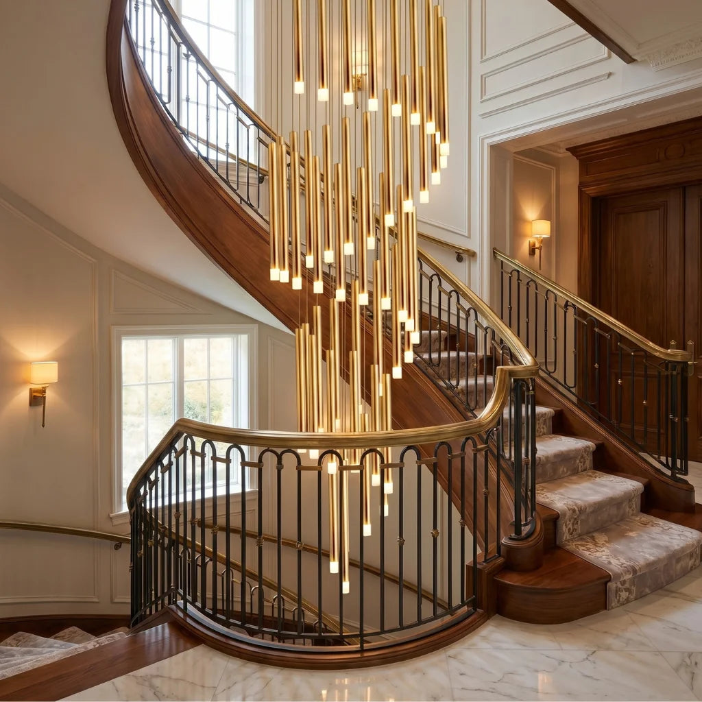 Luxury ceiling chandelier for upscale American home interiors