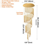 YOOGEE statement chandelier for dining room and foyer lighting