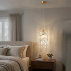 Modern chandelier light fixture for elegant living room decor