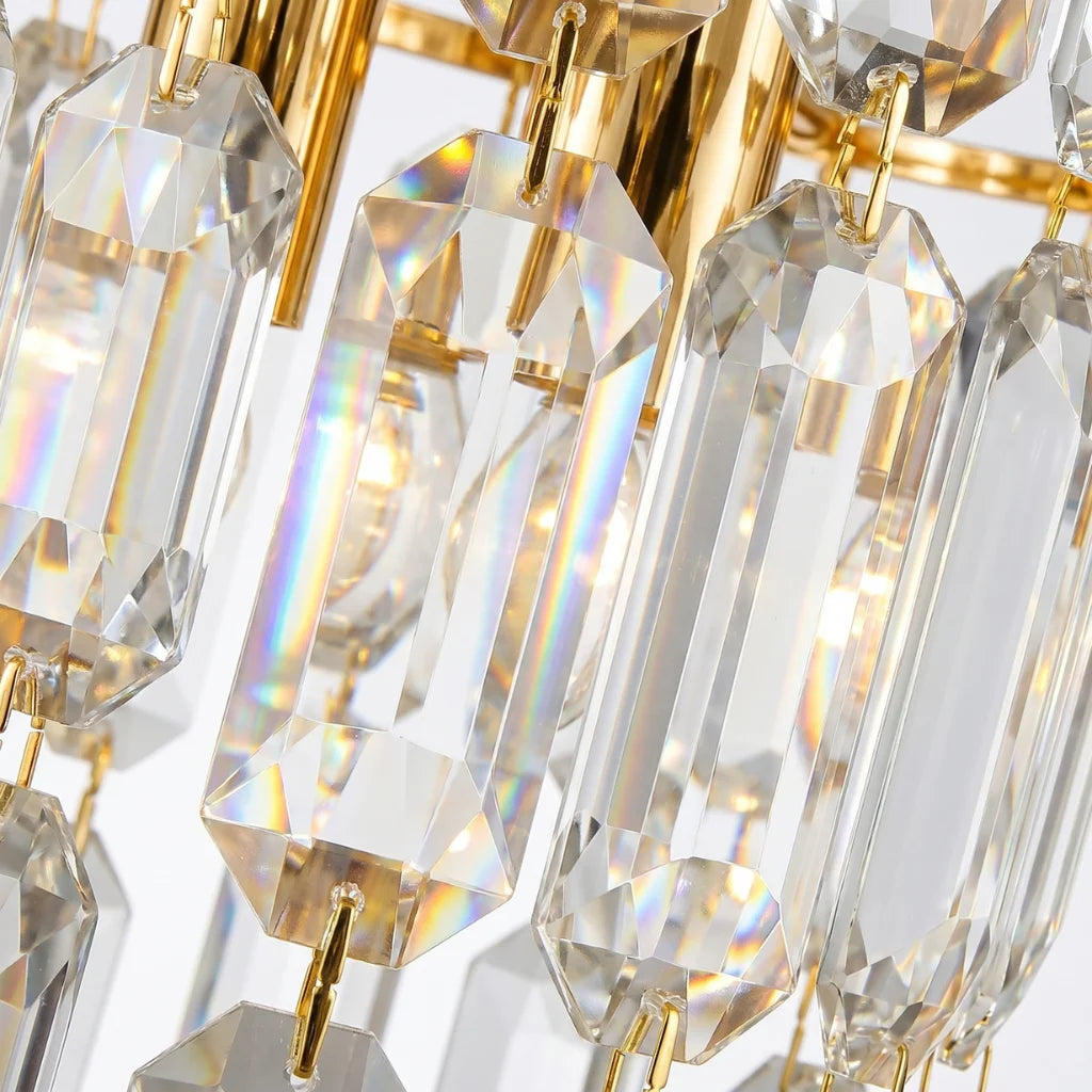 YOOGEE luxury crystal chandelier for modern dining room lighting