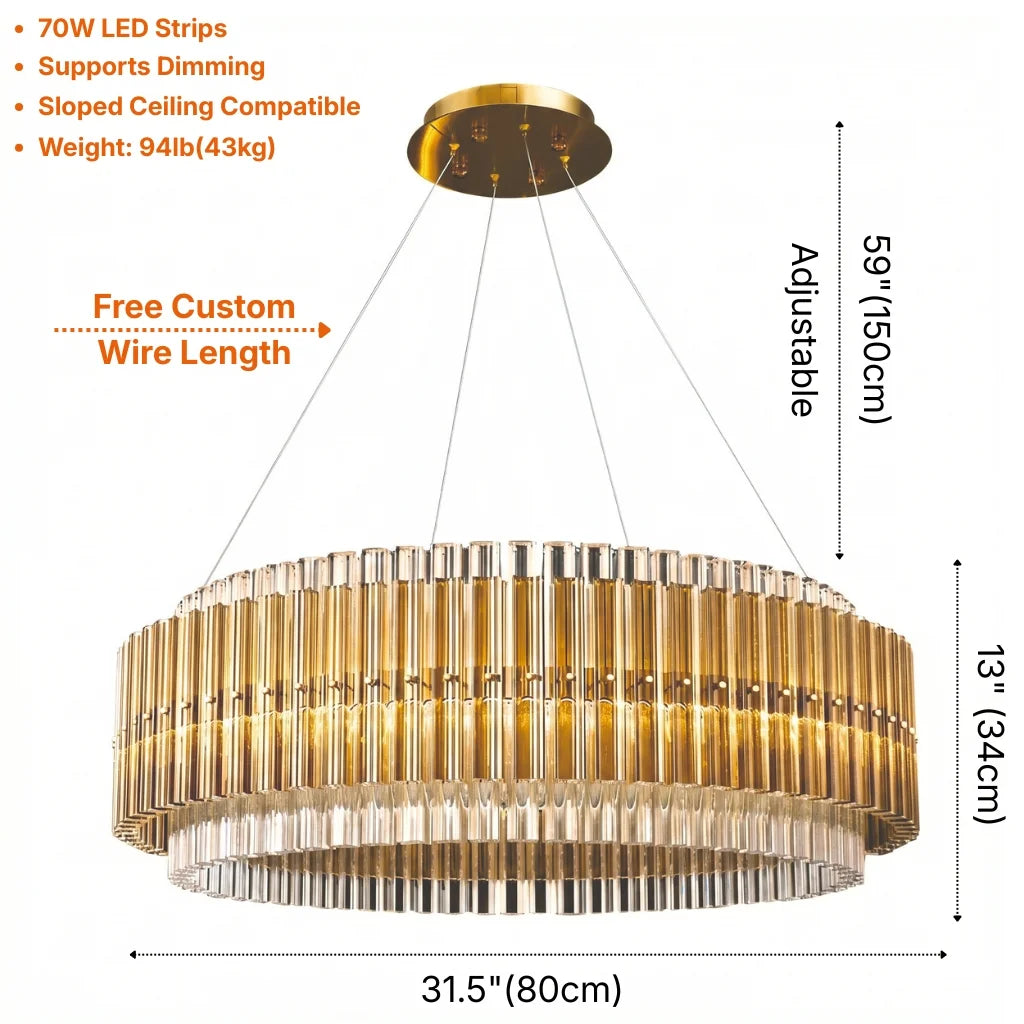 Contemporary chandelier lighting fixture for luxury home decor