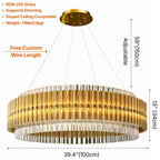 YOOGEE statement chandelier for dining room and foyer lighting