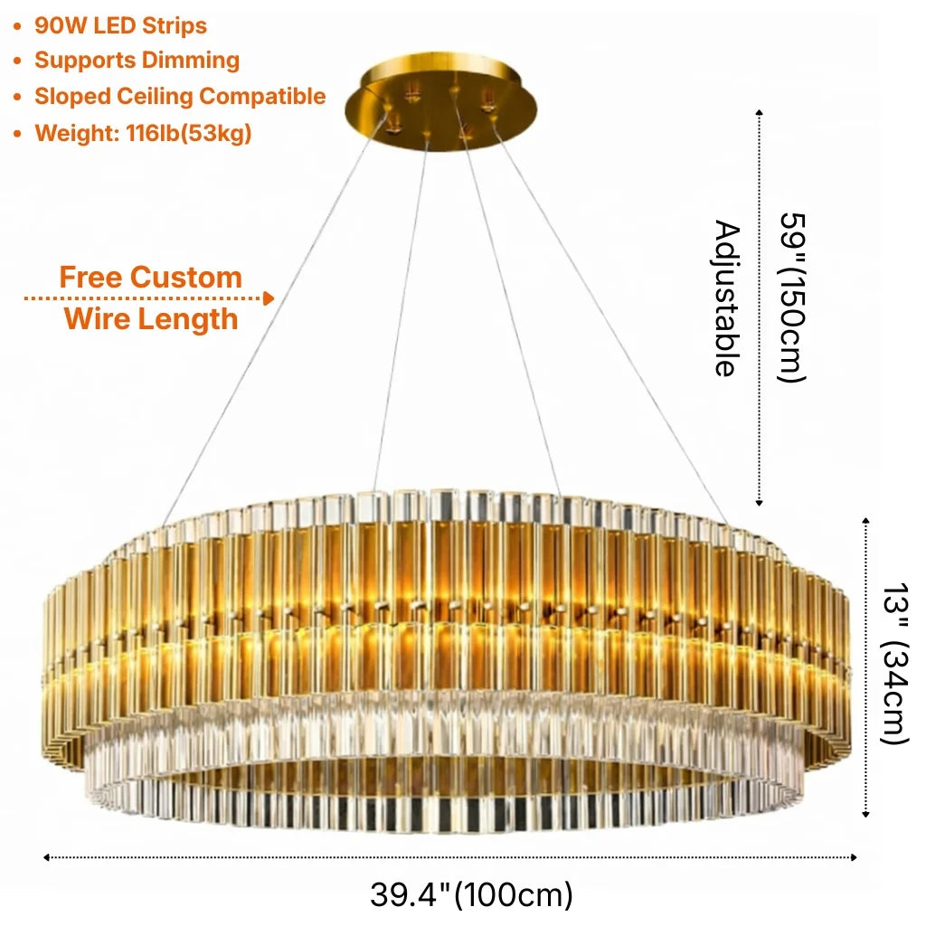 YOOGEE statement chandelier for dining room and foyer lighting