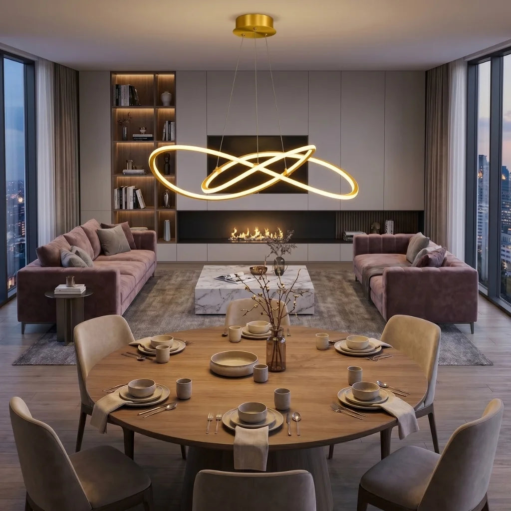 YOOGEE statement chandelier for dining room and foyer lighting