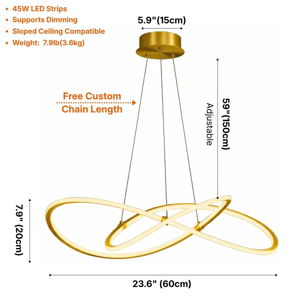 Contemporary chandelier lighting fixture for luxury home decor