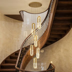 Large entryway chandelier for high ceiling home lighting in the US