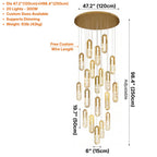 Large entryway chandelier for high ceiling home lighting in the US