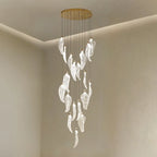leaf chandelier for staircase