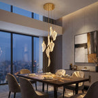 Modern crystal staircase chandelier for luxury foyer lighting by YOOGEE
