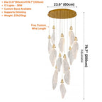 YOOGEE luxury staircase chandelier for high ceiling entryway lighting