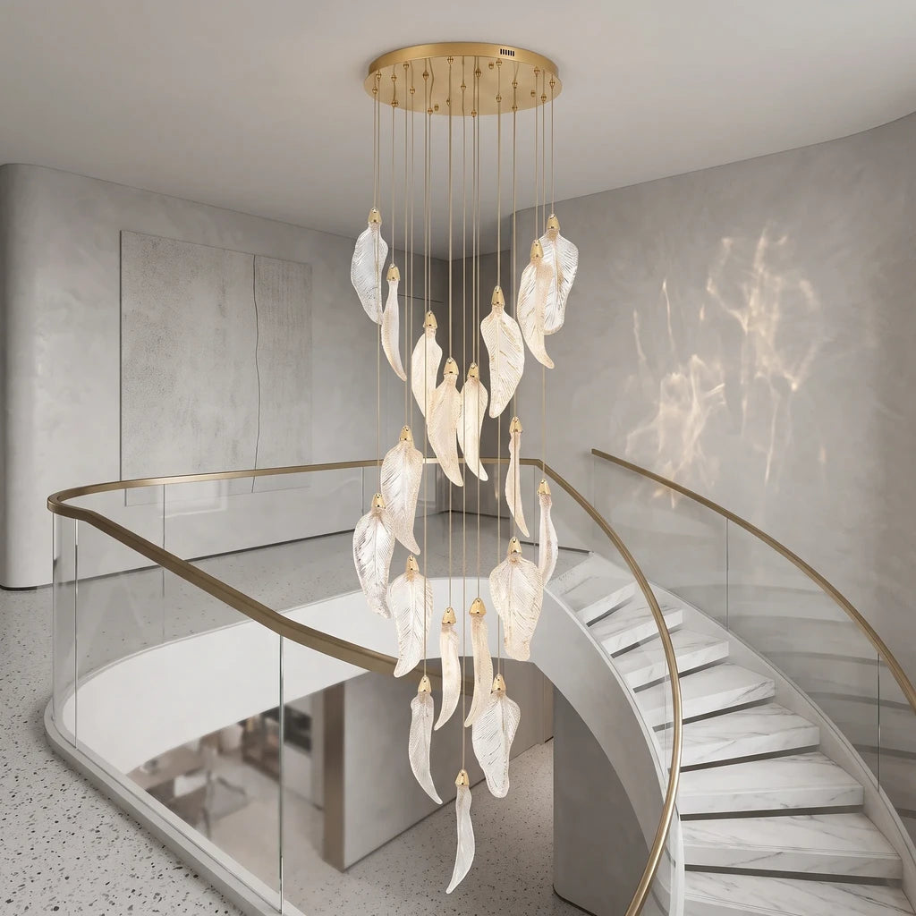 Large entryway chandelier for high ceiling home lighting in the US