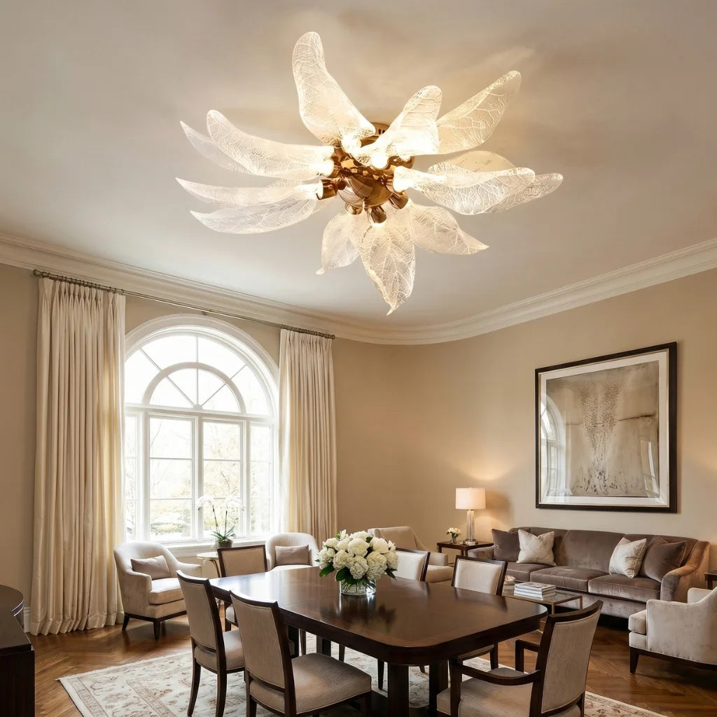 Leaf Modern Acrylic Ceiling Lamp for Bedroom & Living Room