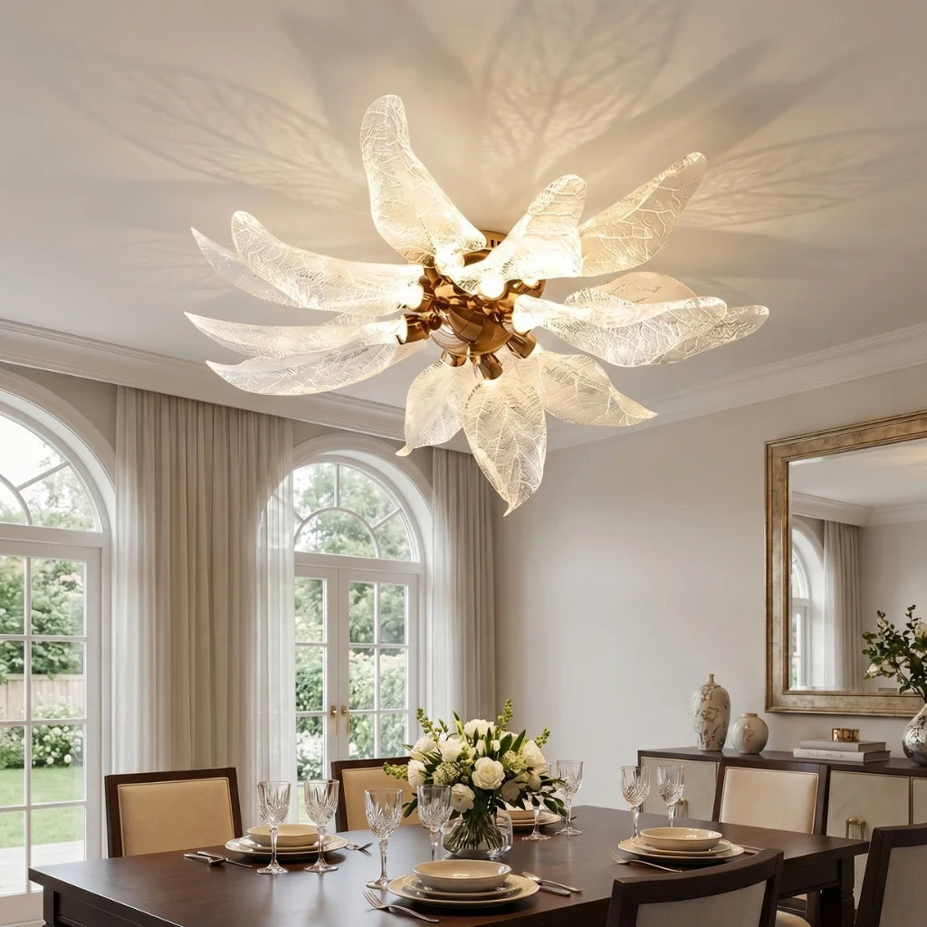 Leaf Modern Acrylic Ceiling Lamp for Bedroom & Living Room