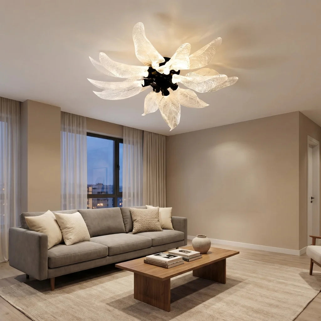 Leaf Modern Acrylic Ceiling Lamp for Bedroom & Living Room