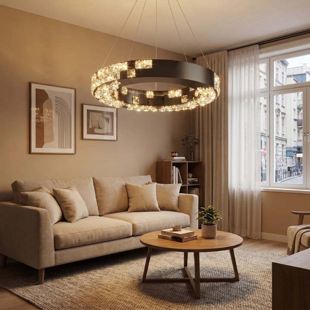 YOOGEE statement chandelier for dining room and foyer lighting