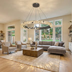 Luxury ceiling chandelier for upscale American home interiors