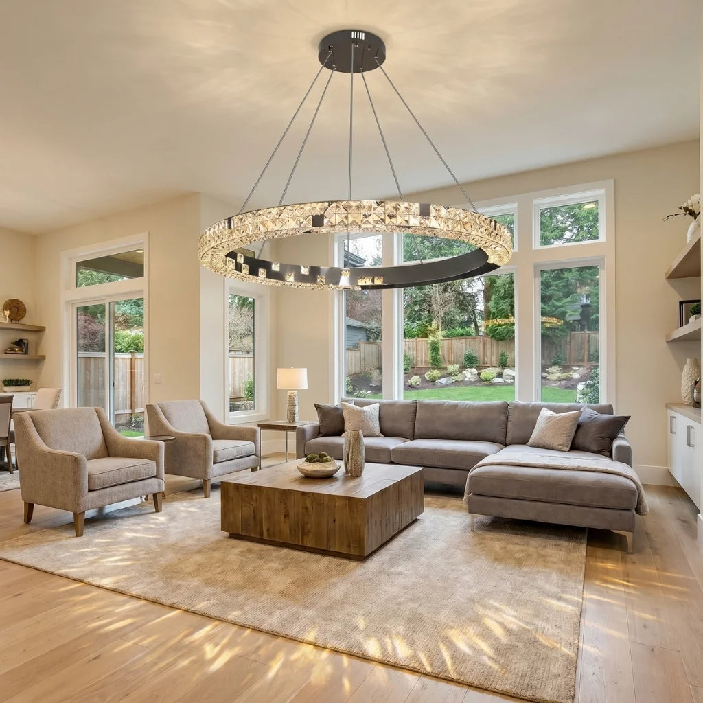 Luxury ceiling chandelier for upscale American home interiors