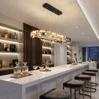 YOOGEE linear pendant light for kitchen and dining room lighting