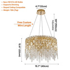 YOOGEE statement chandelier for dining room and foyer lighting