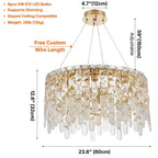 Contemporary chandelier lighting fixture for luxury home decor