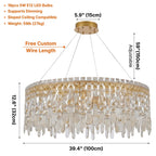 Modern chandelier light fixture for elegant living room decor