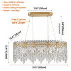 Luxury ceiling chandelier for upscale American home interiors
