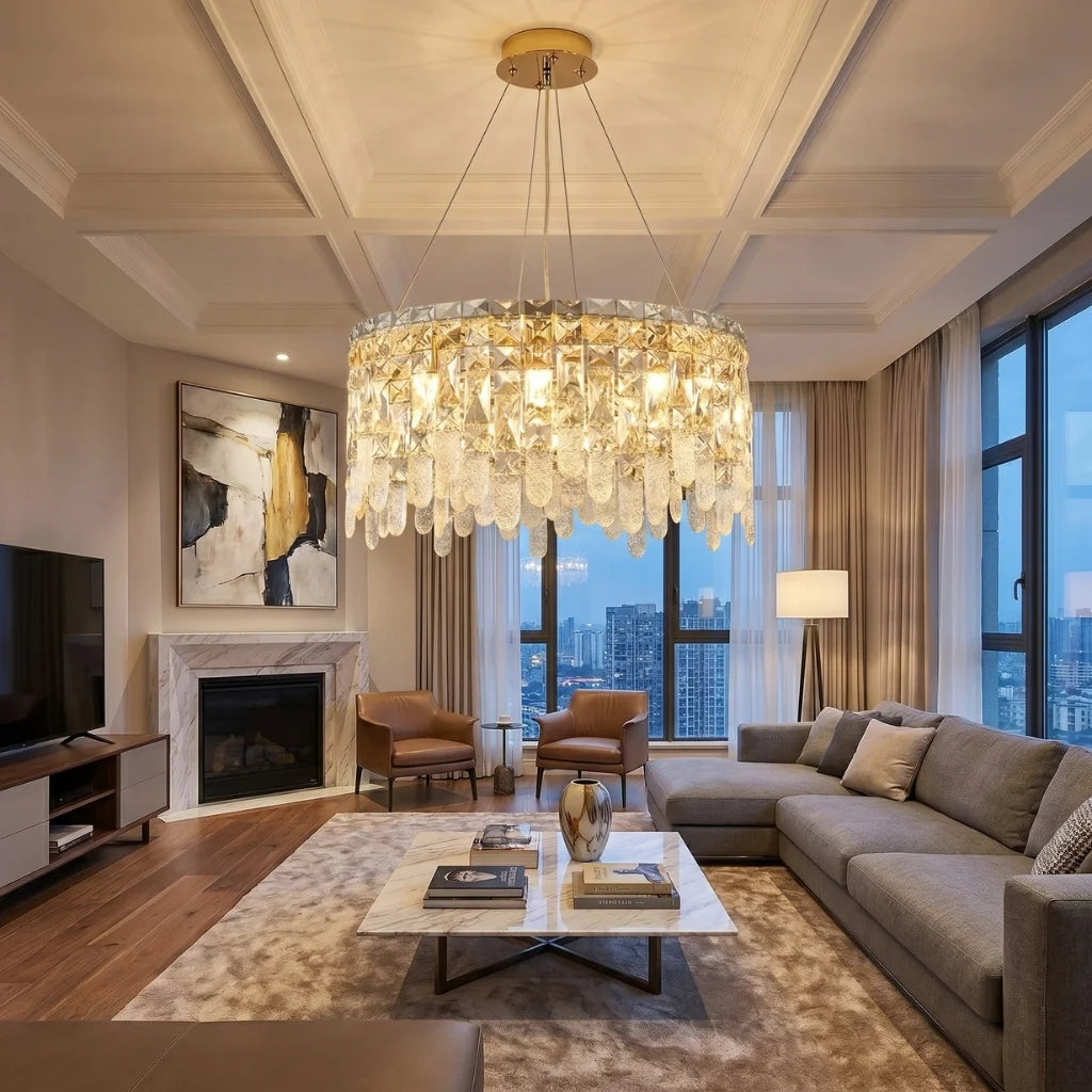 Contemporary chandelier lighting fixture for luxury home decor