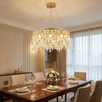 YOOGEE luxury crystal chandelier for modern dining room lighting