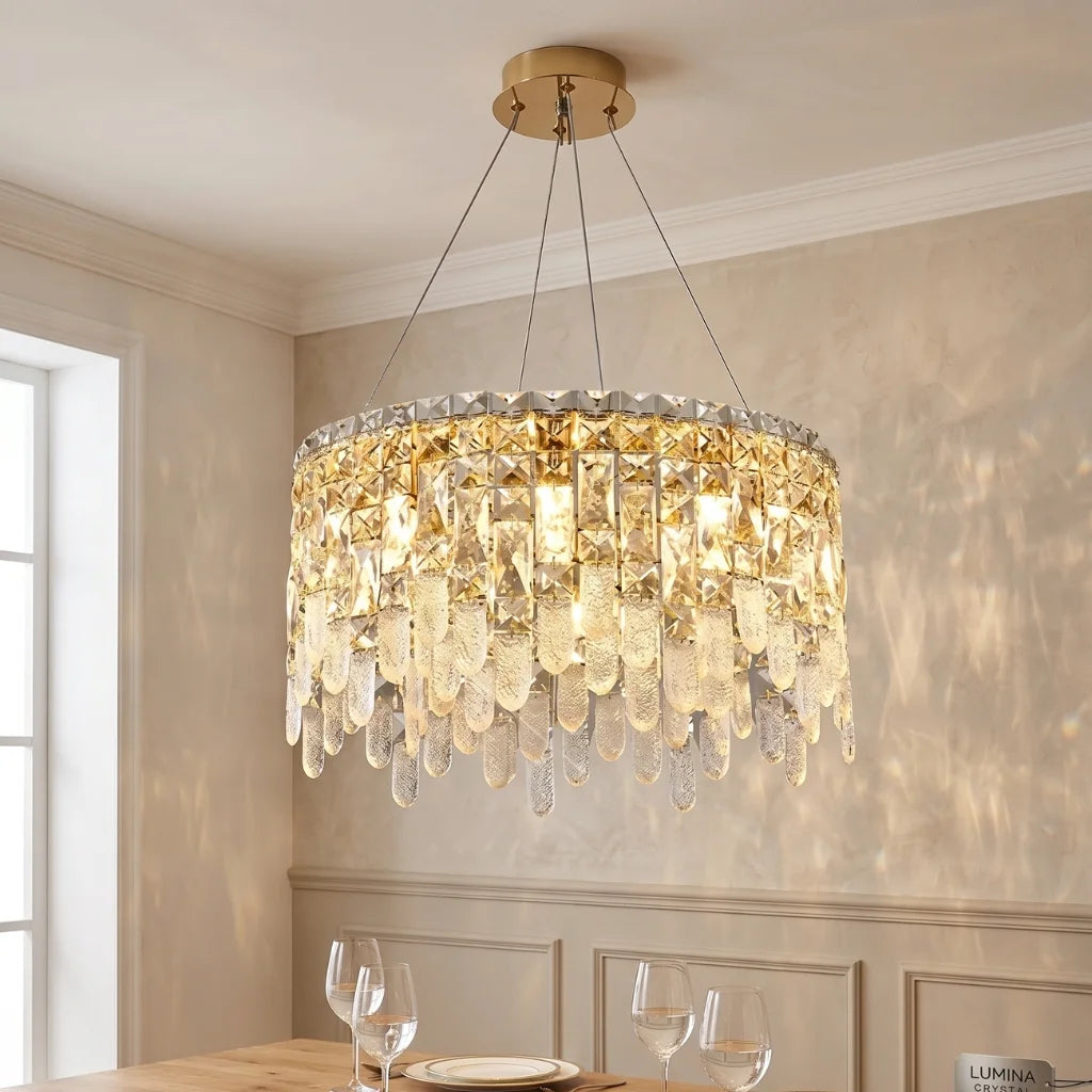 Luxury ceiling chandelier for upscale American home interiors