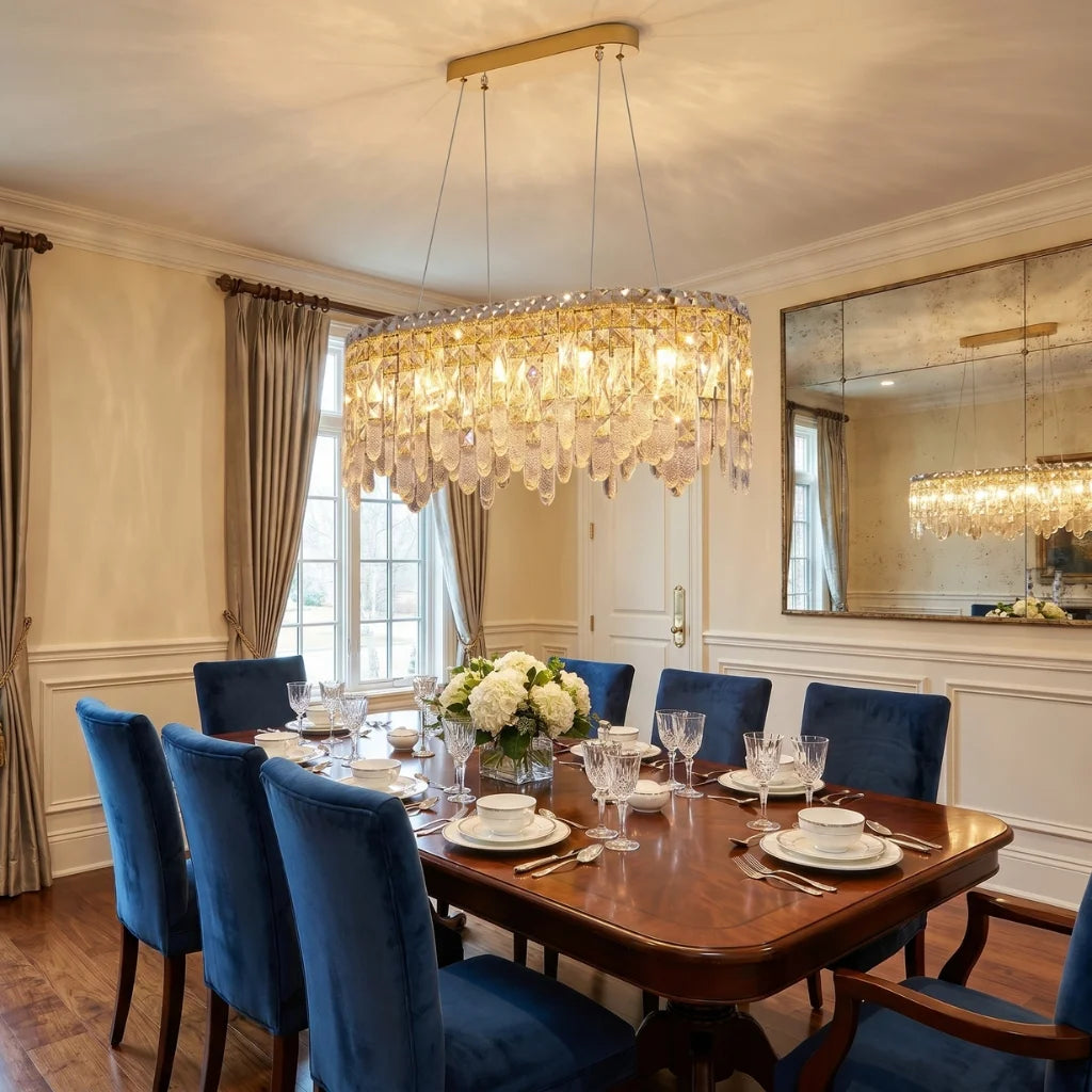 YOOGEE statement chandelier for dining room and foyer lighting
