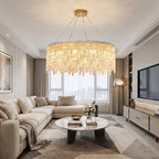 Luxury ceiling chandelier for upscale American home interiors