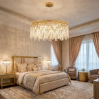 Luxury ceiling chandelier for upscale American home interiors