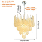 Modern chandelier light fixture for elegant living room decor