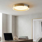 Orla Modern Gold LED Flush Mount Ceiling Light for Living Room