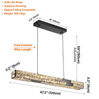 YOOGEE luxury crystal chandelier for modern dining room lighting