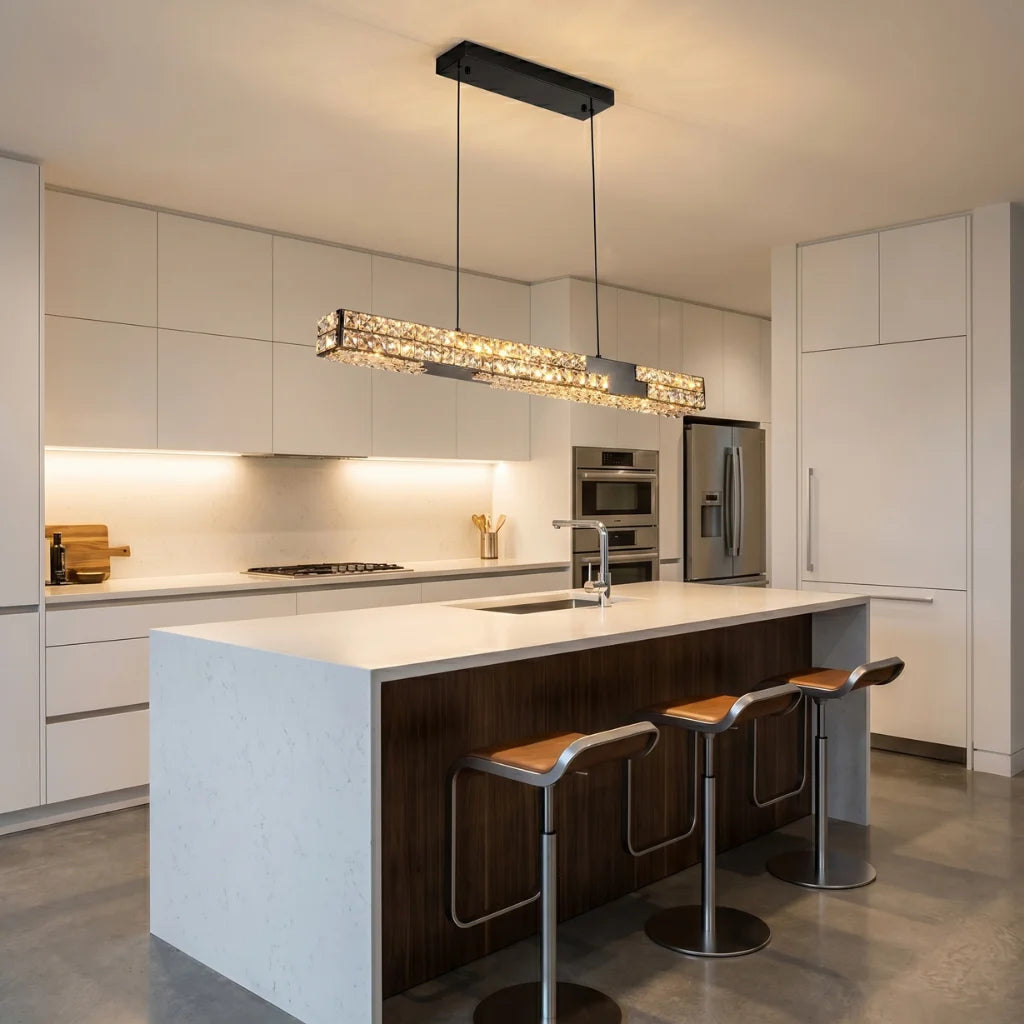 Luxury ceiling chandelier for upscale American home interiors