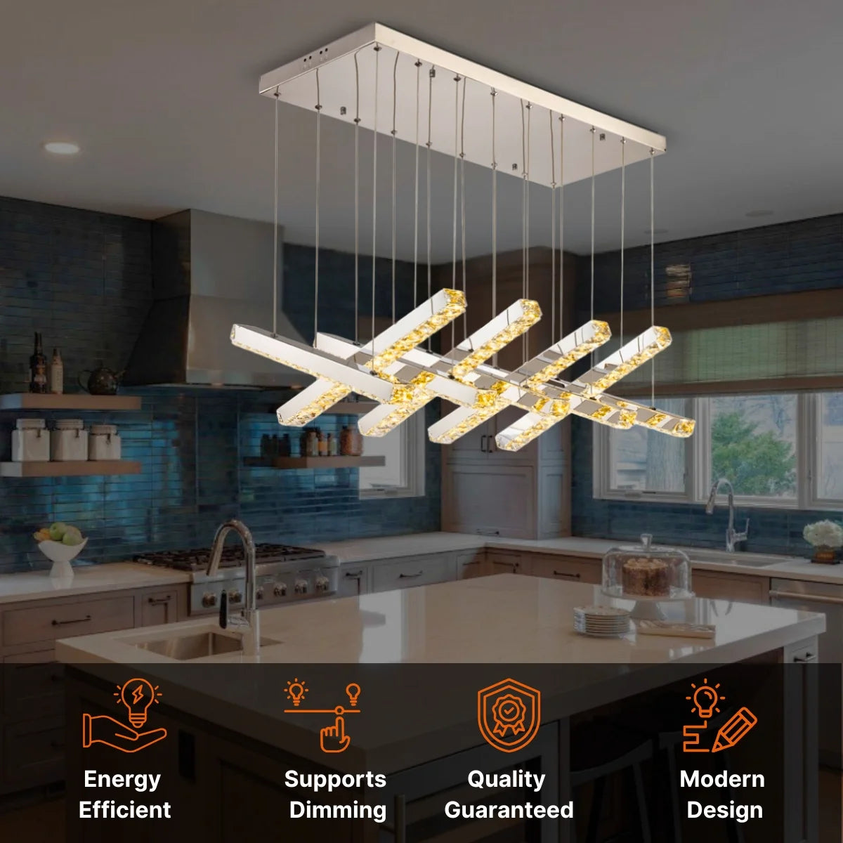 Crux Modern Crystal Pendant Light