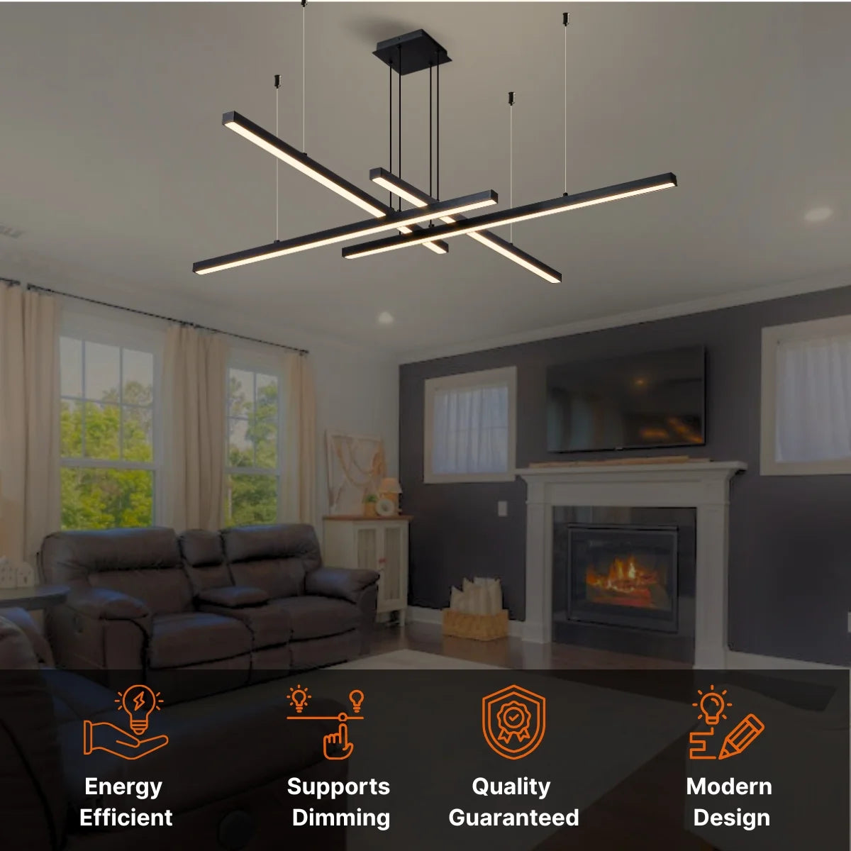 Orbital Led Light Chandelier