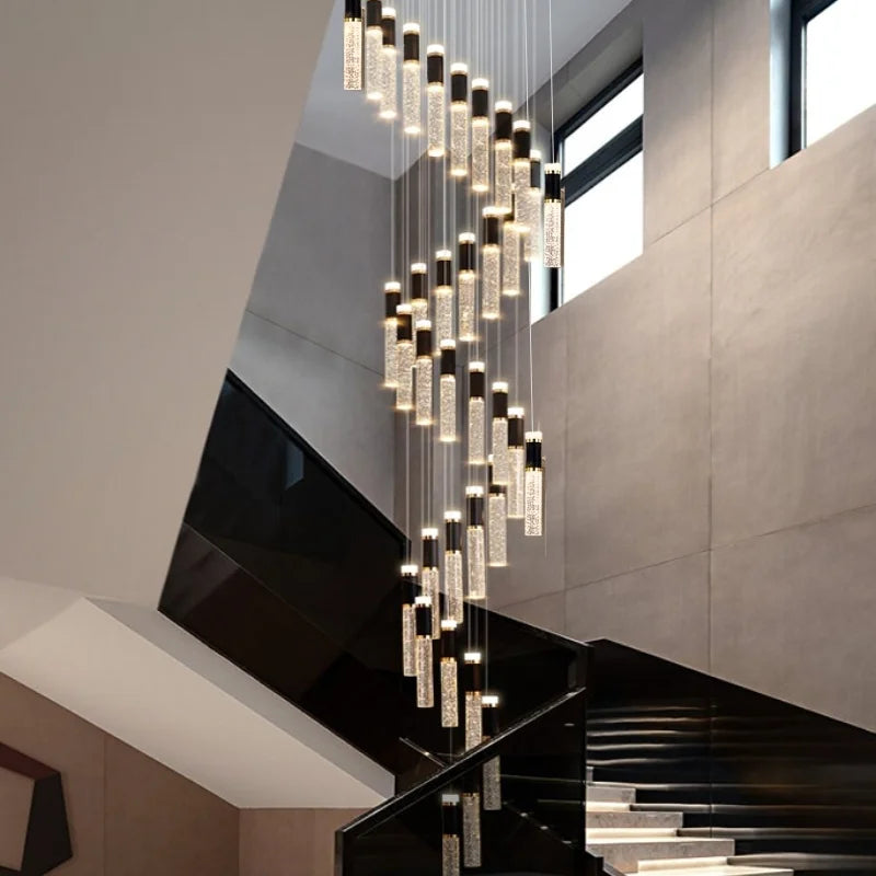 spiral chandelier for staircase