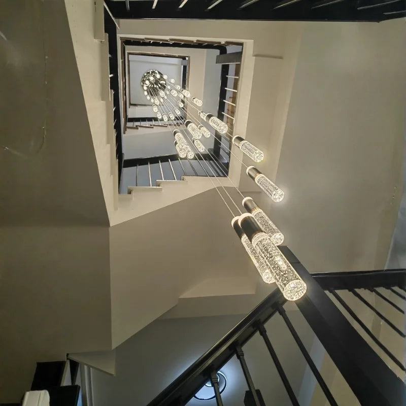 spiral chandelier for staircase