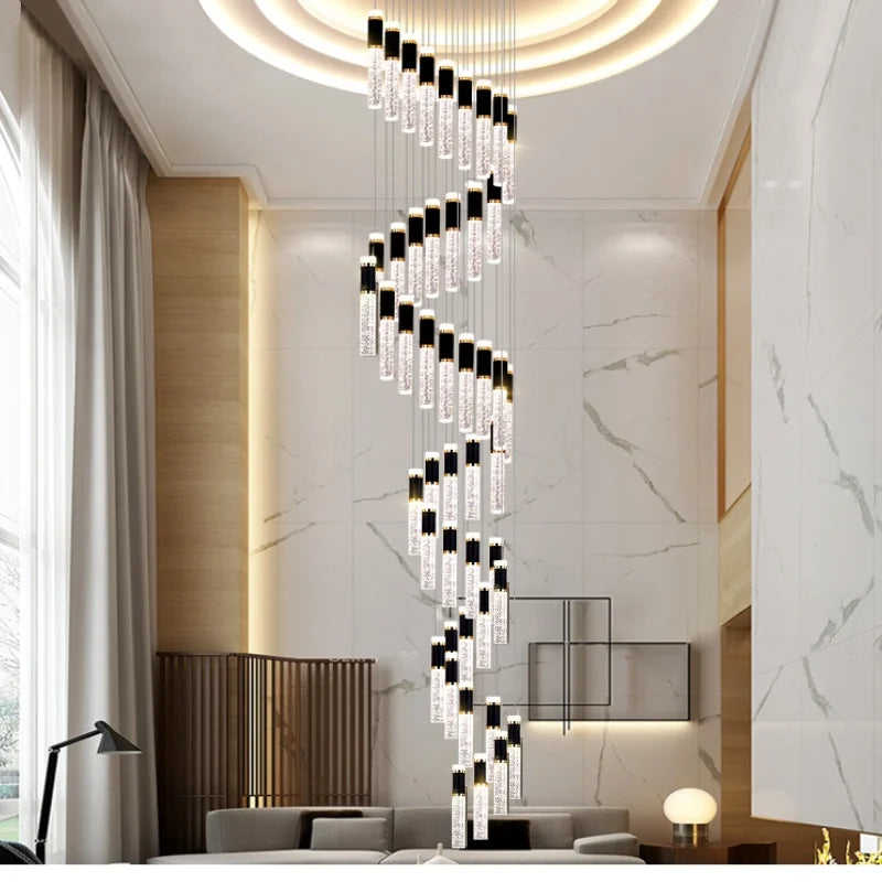 spiral chandelier for staircase