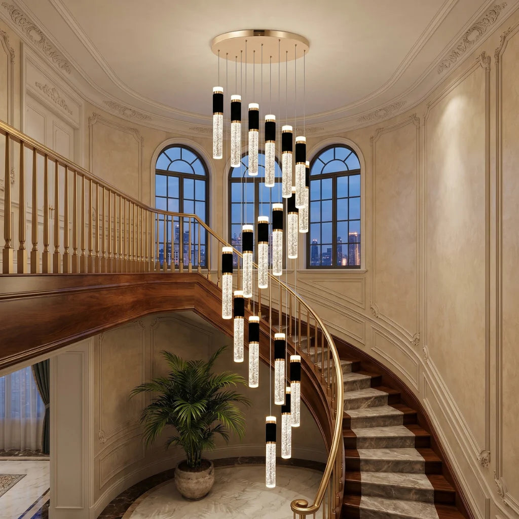 Luxury ceiling chandelier for upscale American home interiors